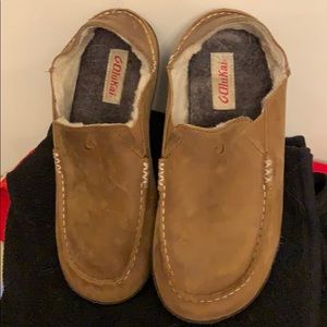 Olukai Moloa fleece lined slipper Men’s size 9